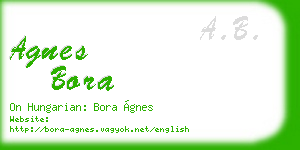agnes bora business card