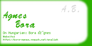 agnes bora business card